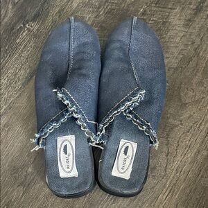 Y2K 90’s VTG Blue Denim Slip-On Shoes